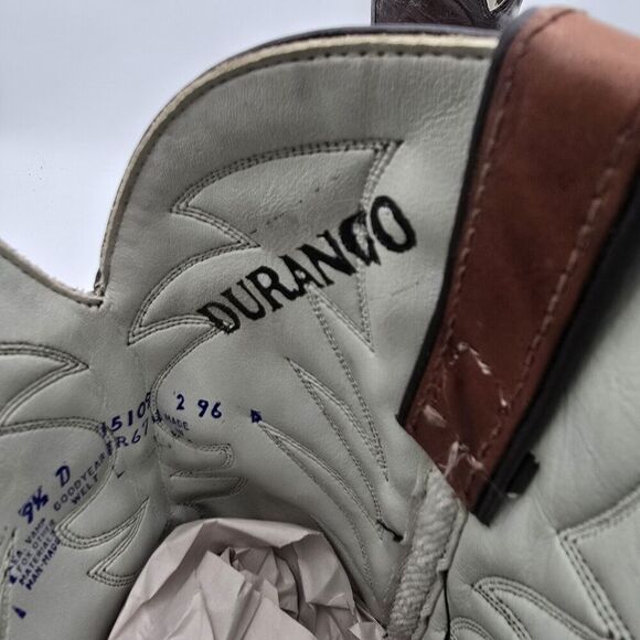 Durango Cowboy Boots Mens 9.5 D Brown Red Leather Western USA Vintage - Picture 7 of 11